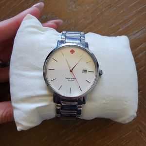 Kate Spade live colorfully Gramercy Watch Women Silver Tone Date 30M